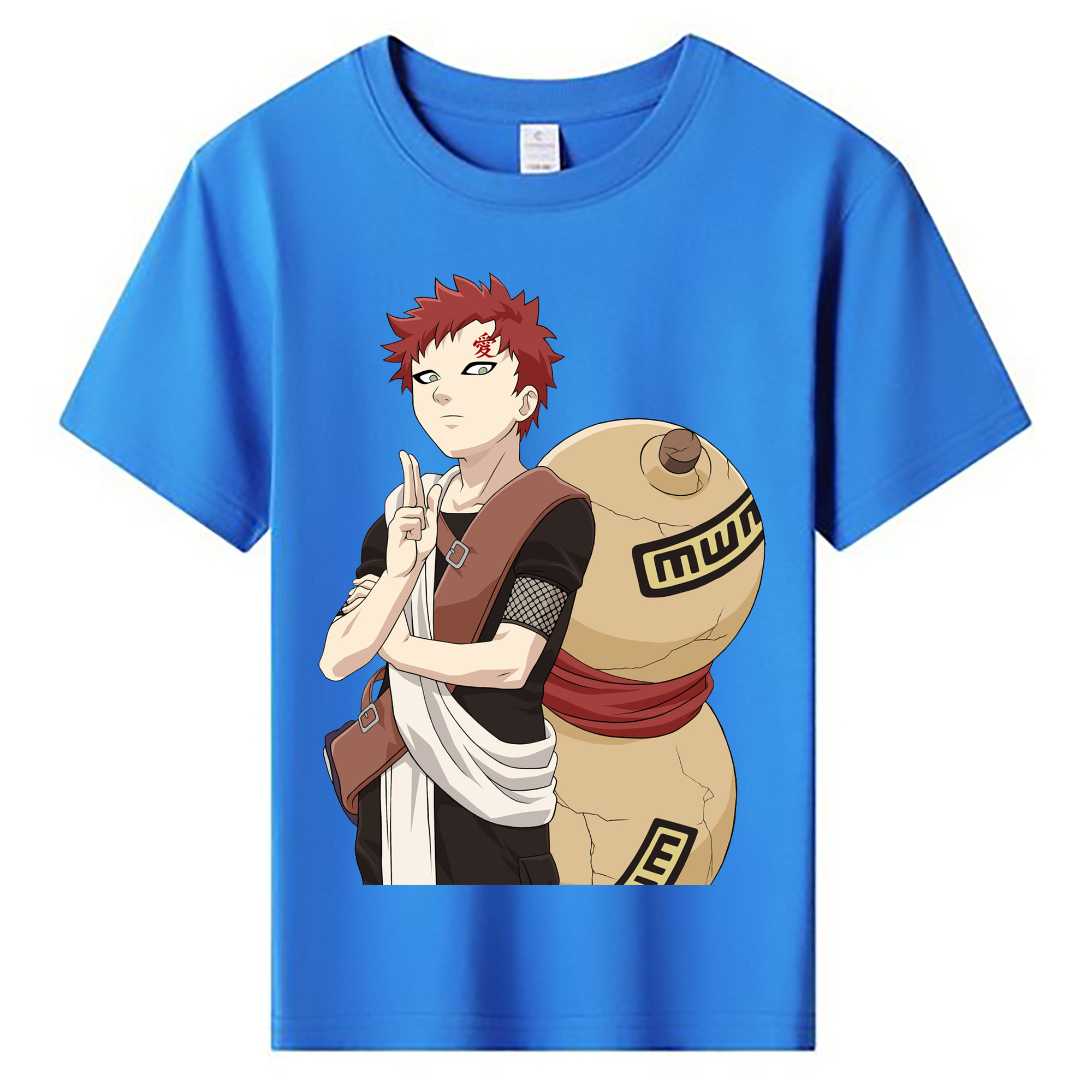 （画像用） NARUTO -ナルト- ガアラ Gaara 綿100％キッズTシャツ（フロントプリント）